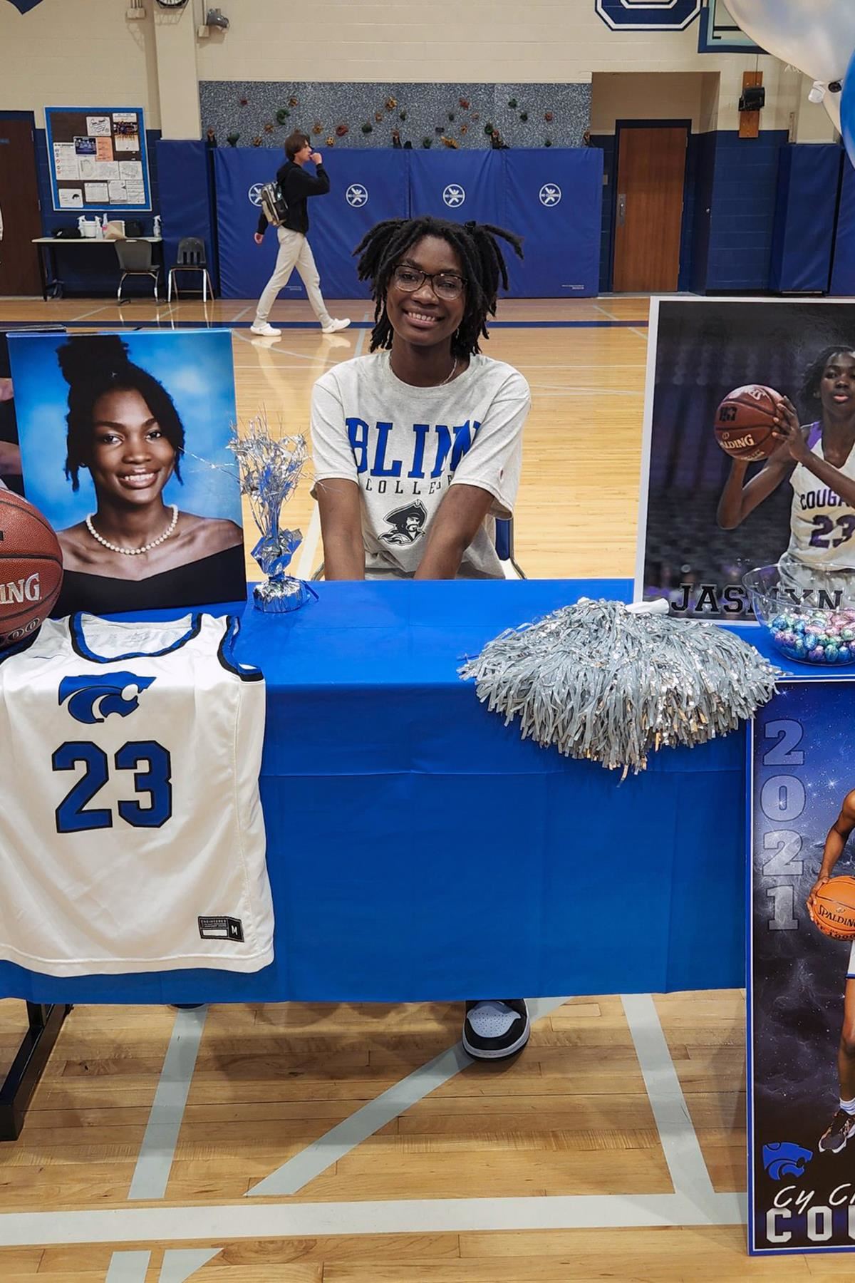 Cypress Creek High School senior Jasmyn Jackson signed her letter of intent to play basketball at Blinn College.